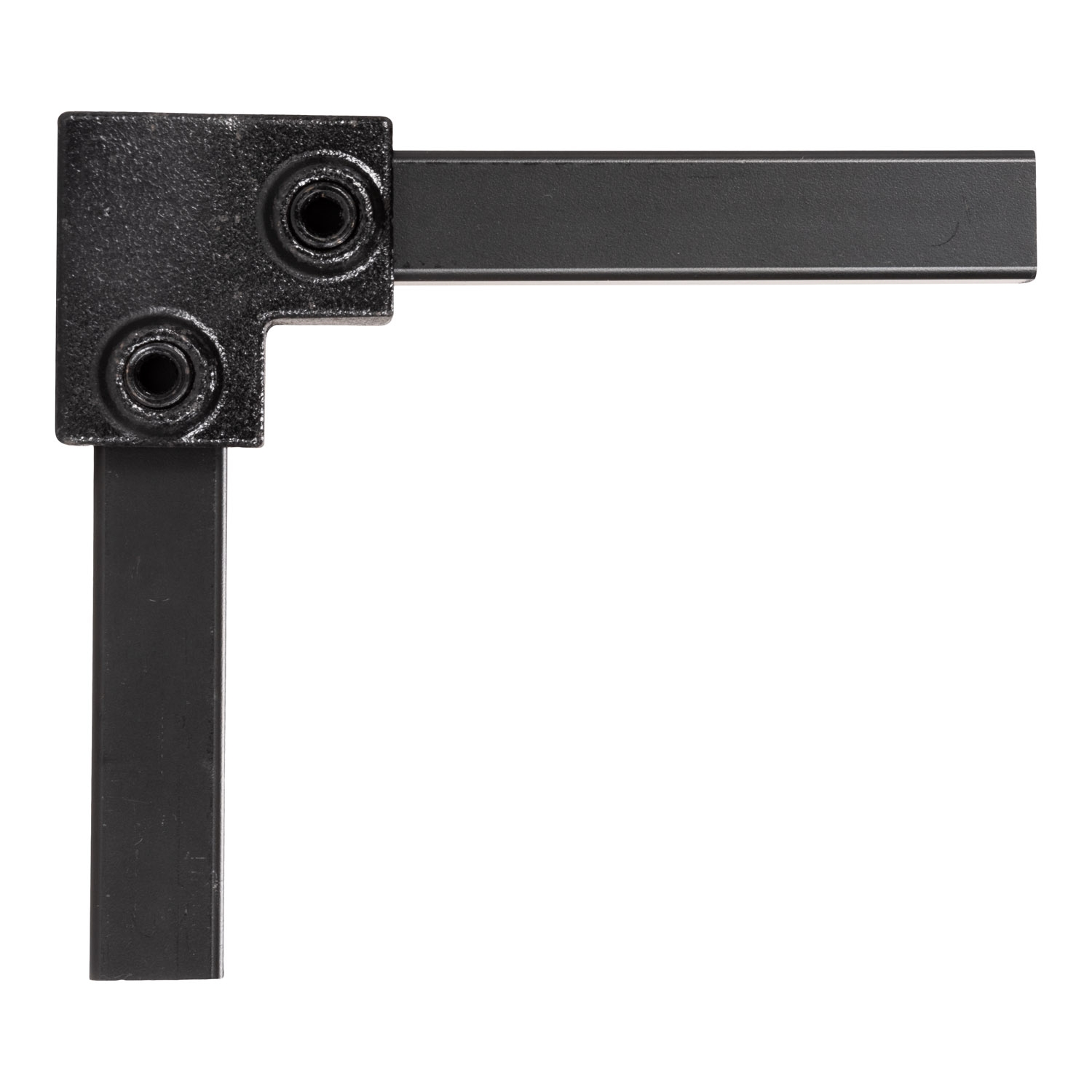 Buiskoppeling kniestuk zwart ⧄ 40 mm zijdeglans vierkant