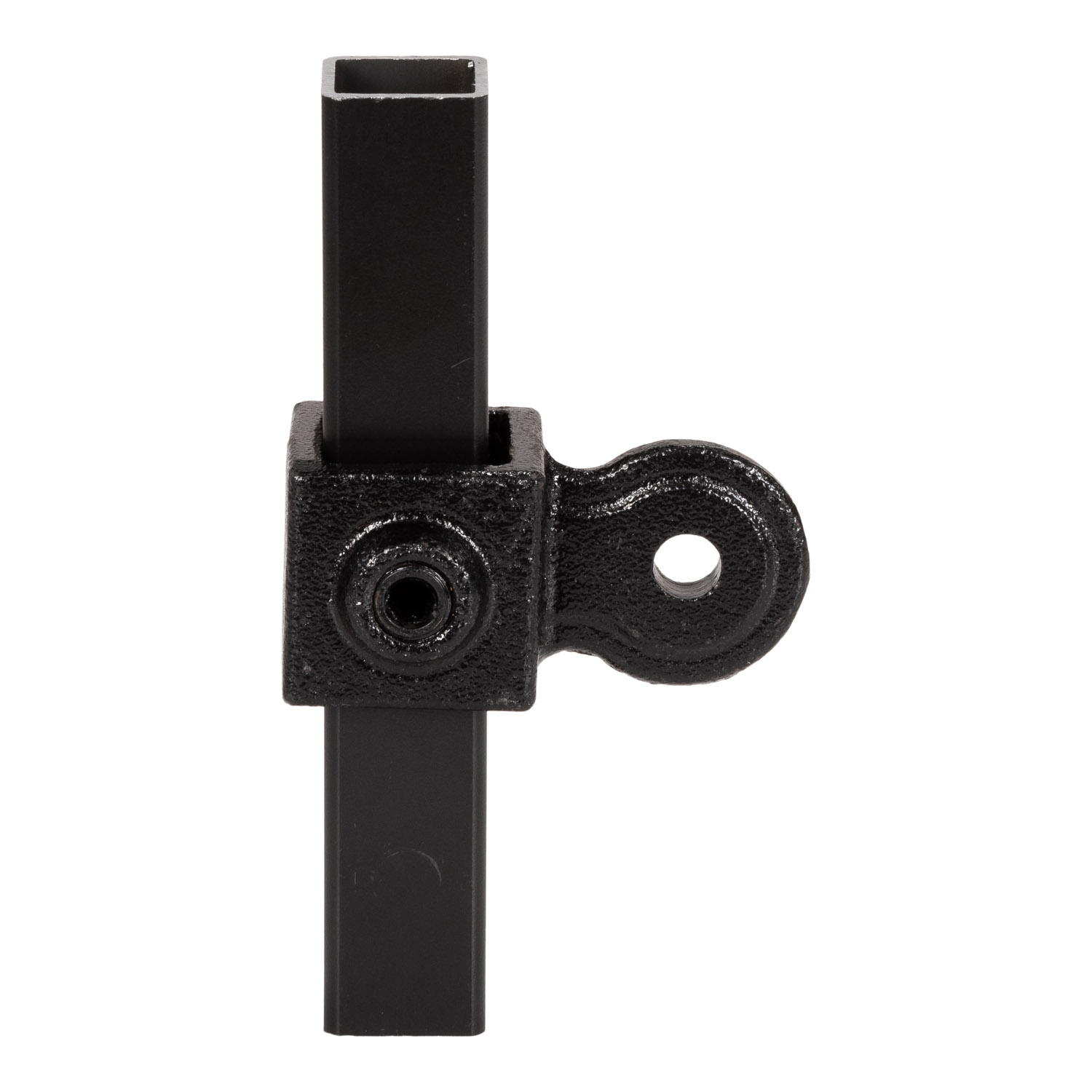 Buiskoppeling scharnierring zwart ⧄ 40 mm zijdeglans vierkant