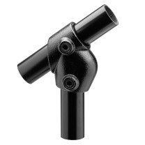 Buiskoppeling t-stuk zwart Ø 42,4 mm zijdeglans rond