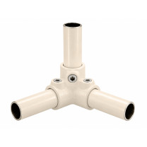 Drieweg kniestuk beige 26,9 mm 