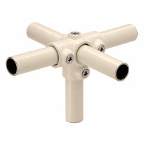 T-stuk met zij-uitgang beige 26,9 mm