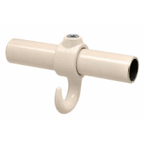 Gedraaide haak beige 26,9 mm