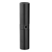 Buiskoppeling koppelstuk zwart Ø 33,7 mm zijdeglans rond