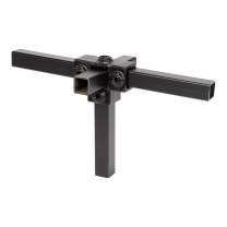 Buiskoppeling t-stuk zwart ⧄ 25 mm zijdeglans vierkant