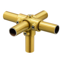 T-stuk met zij-uitgang goudkleur 26,9 mm
