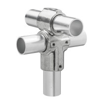 Buiskoppeling combinatiekoppeling aluminium Ø 42 mm zijdeglans rond
