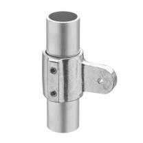 Buiskoppeling scharnierring aluminium Ø 33 mm zijdeglans rond