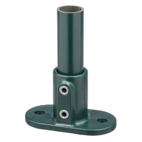 Ovale voetplaat outdoor groen 33,7 mm