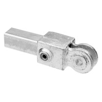 Buiskoppeling scharnierhuls zinkkleurig ⧄ 25 mm zijdeglans vierkant