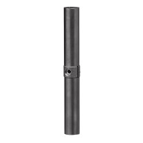 Buiskoppeling koppelstuk staalgrijs Ø 33,7 mm zijdeglans rond