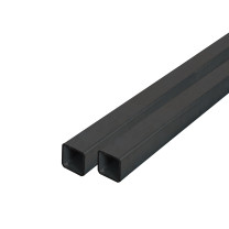 Steigerbuis vierkant zwart ⧄ 25 mm mat (max 3 meter)