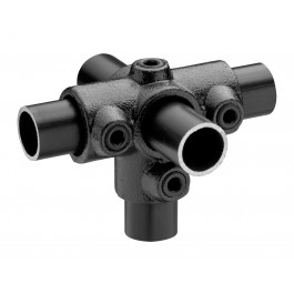 Klemp - T-Stück/T-Verbinder, aufklappbar, inkl. Bolzen, 90°, 42,4 mm, Rohrverbinder